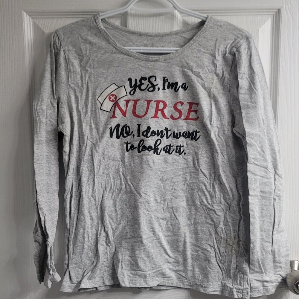 #99 Grey Nurse Long Sleeve Shirt M
